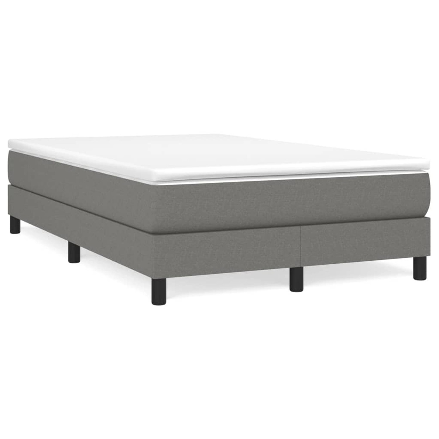 vidaXL Boxspringbett Dunkelgrau 120x200 cm Stoff1388441 günstig online kaufen