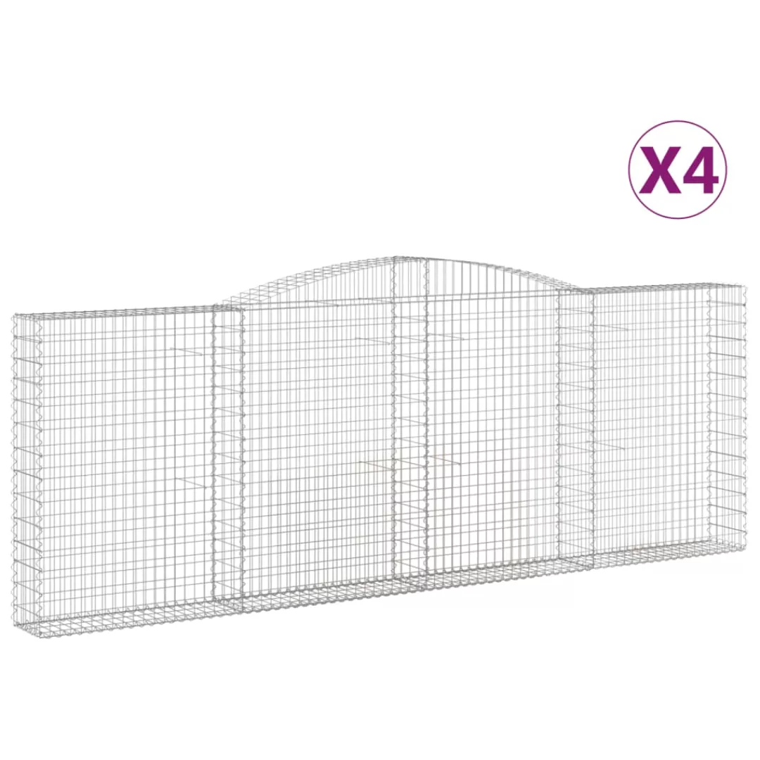 Vidaxl Gabionen Mit Hochbogen 4 Stk. 400x30x140/160cm Verzinktes Eisen günstig online kaufen