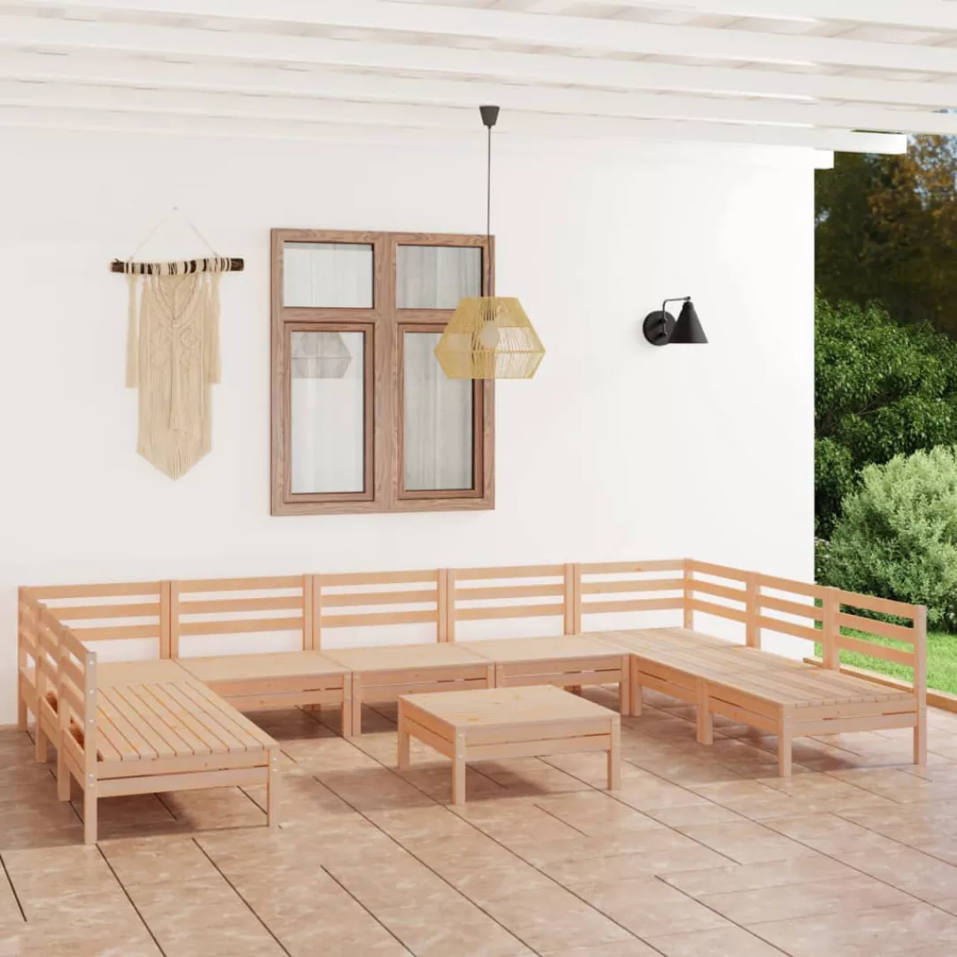 10-tlg. Garten-lounge-set Massivholz Kiefer günstig online kaufen