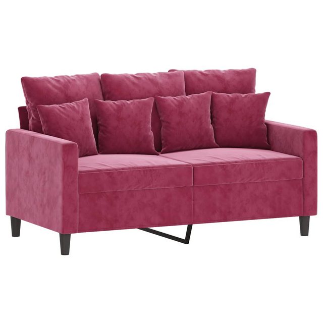 vidaXL Sofa, 2-Sitzer-Sofa Weinrot 120 cm Samt günstig online kaufen