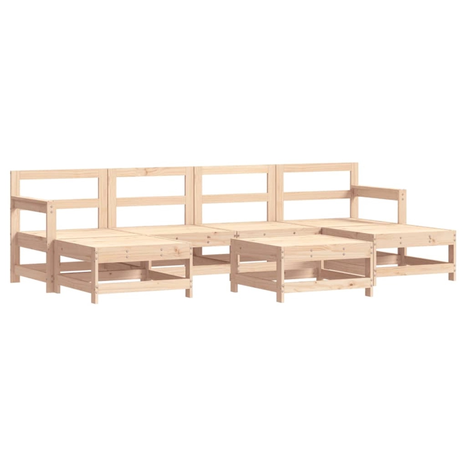 vidaXL 7-Tlg Garten-Lounge-Set Massivholz Kiefer 3186389 günstig online kaufen