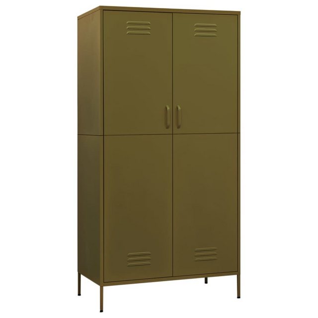 vidaXL Spind Kleiderschrank Spind Olivgrün 90x50x180 cm Stahl günstig online kaufen