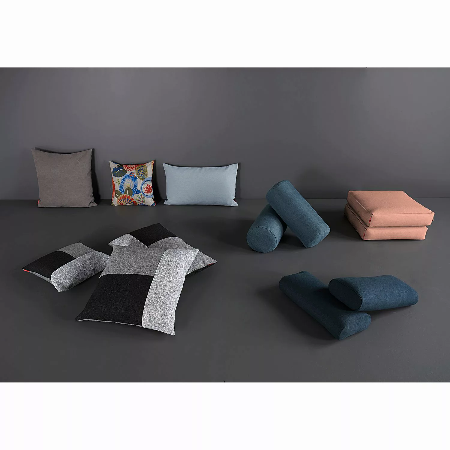 home24 Innovation Möbel Kissen Sqare Cushions Mauve Webstoff 50x11x50 cm (B günstig online kaufen