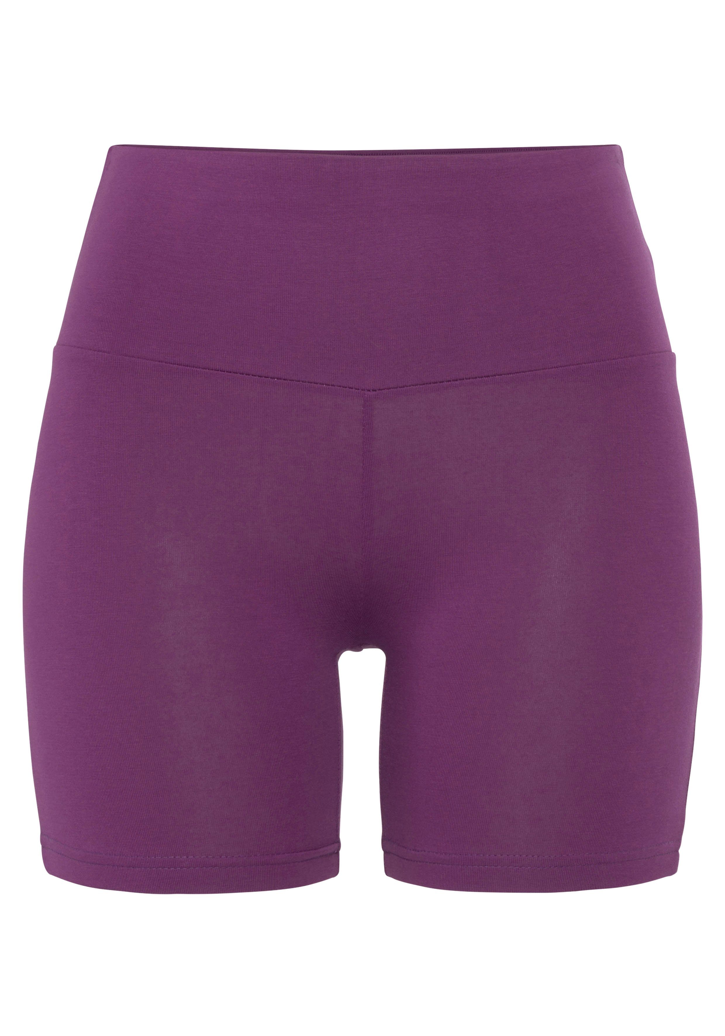 LASCANA Shorts, mit breitem Bündchen und Logodruck, Loungewear günstig online kaufen