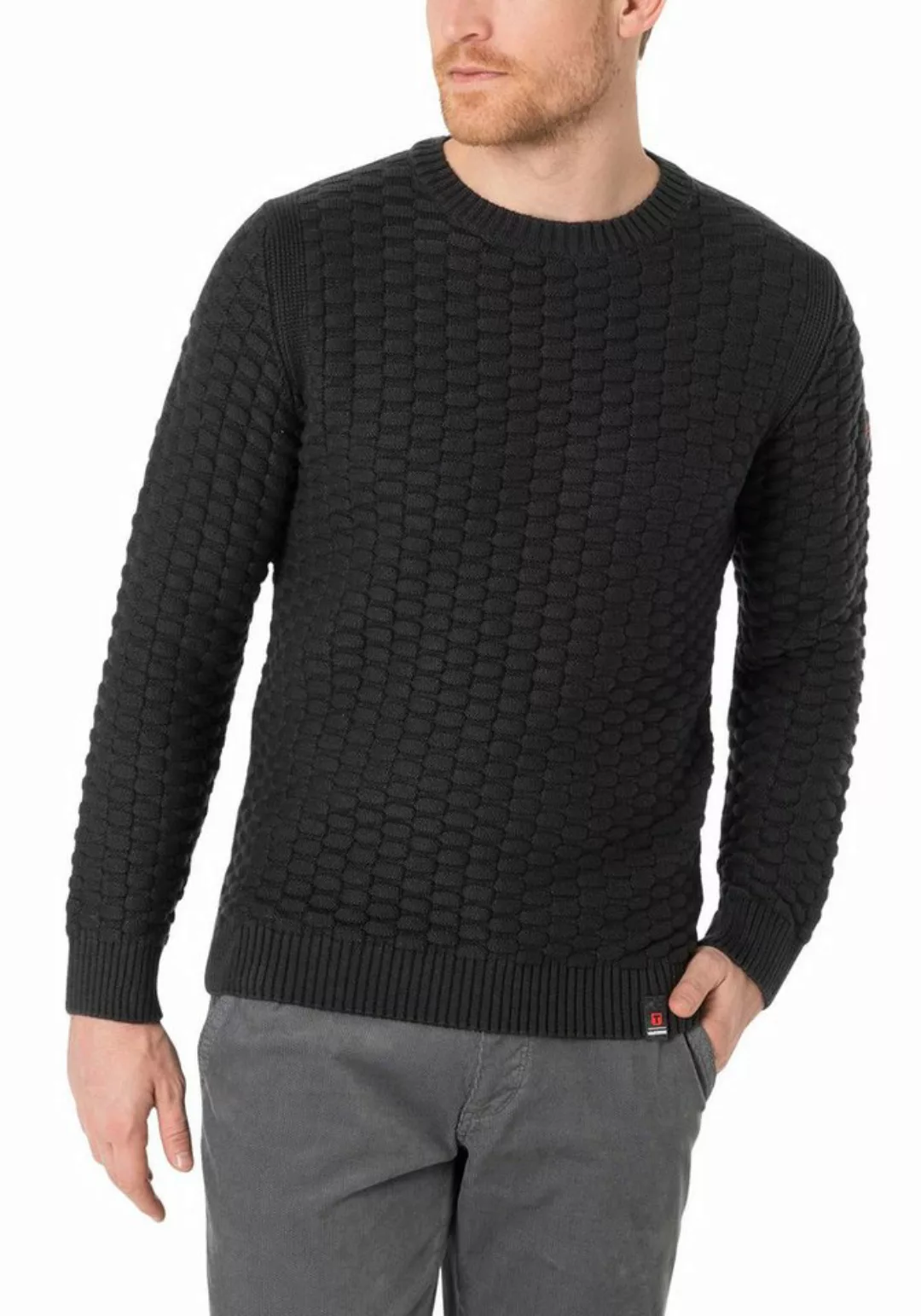 TIMEZONE Strickpullover Strickpullover Rundhals 3D Muster Regular Fit 8026 günstig online kaufen