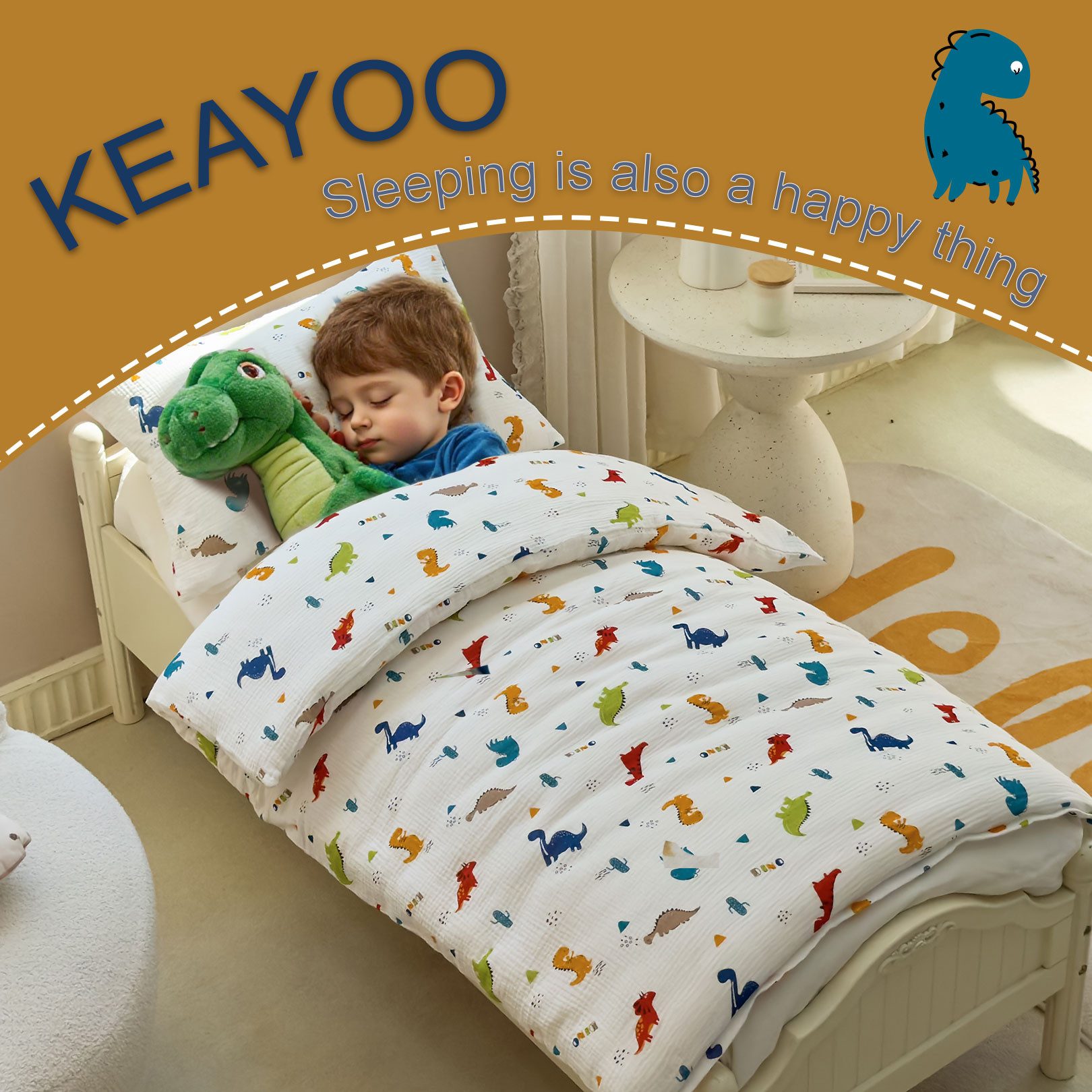 KEAYOO Kinderbettwäsche Muslin Bettwäsche Baumwolle Double günstig online kaufen