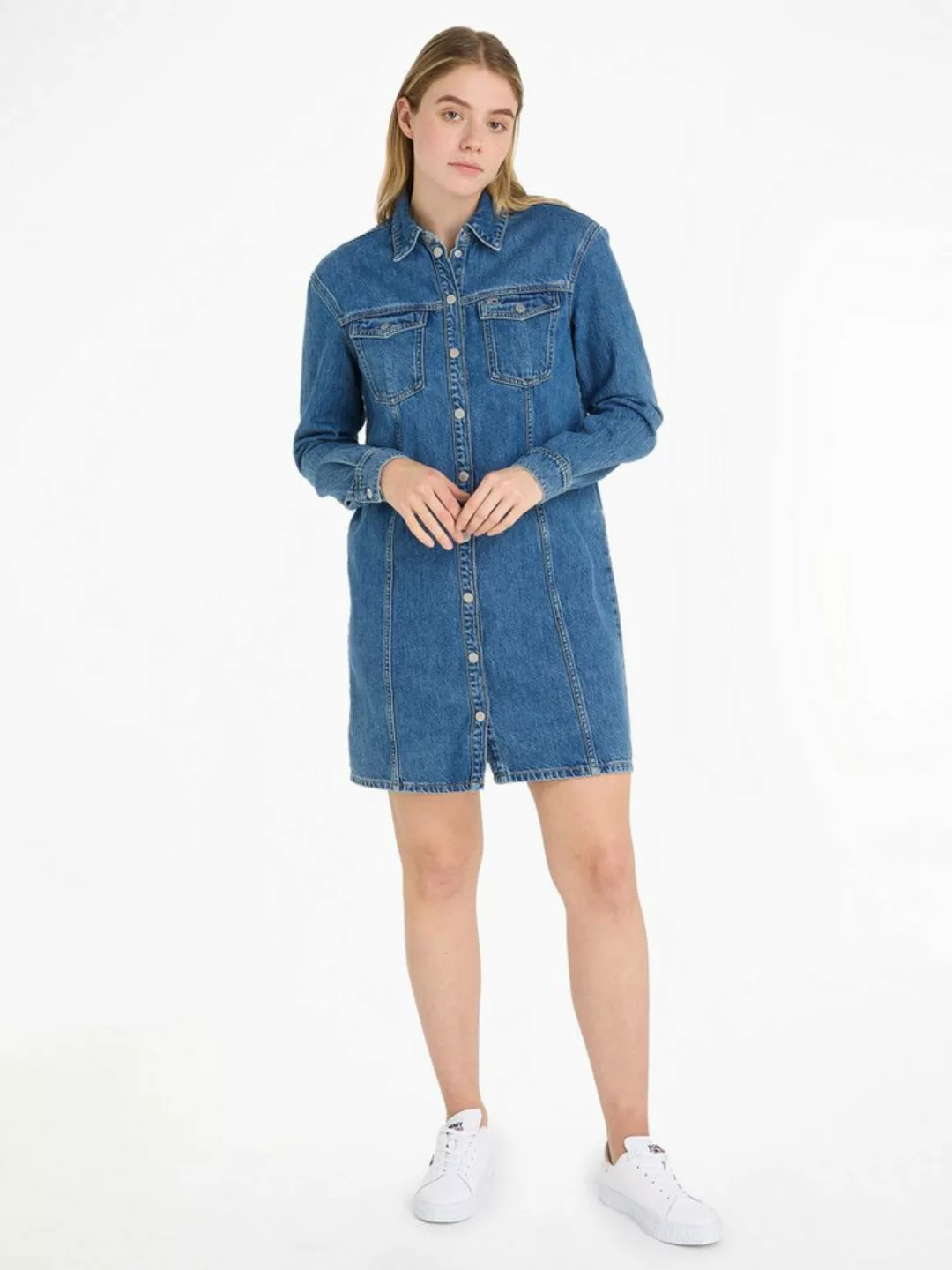 Tommy Jeans Curve Jeanskleid ALINE LS DRESS AH5032 EXT günstig online kaufen