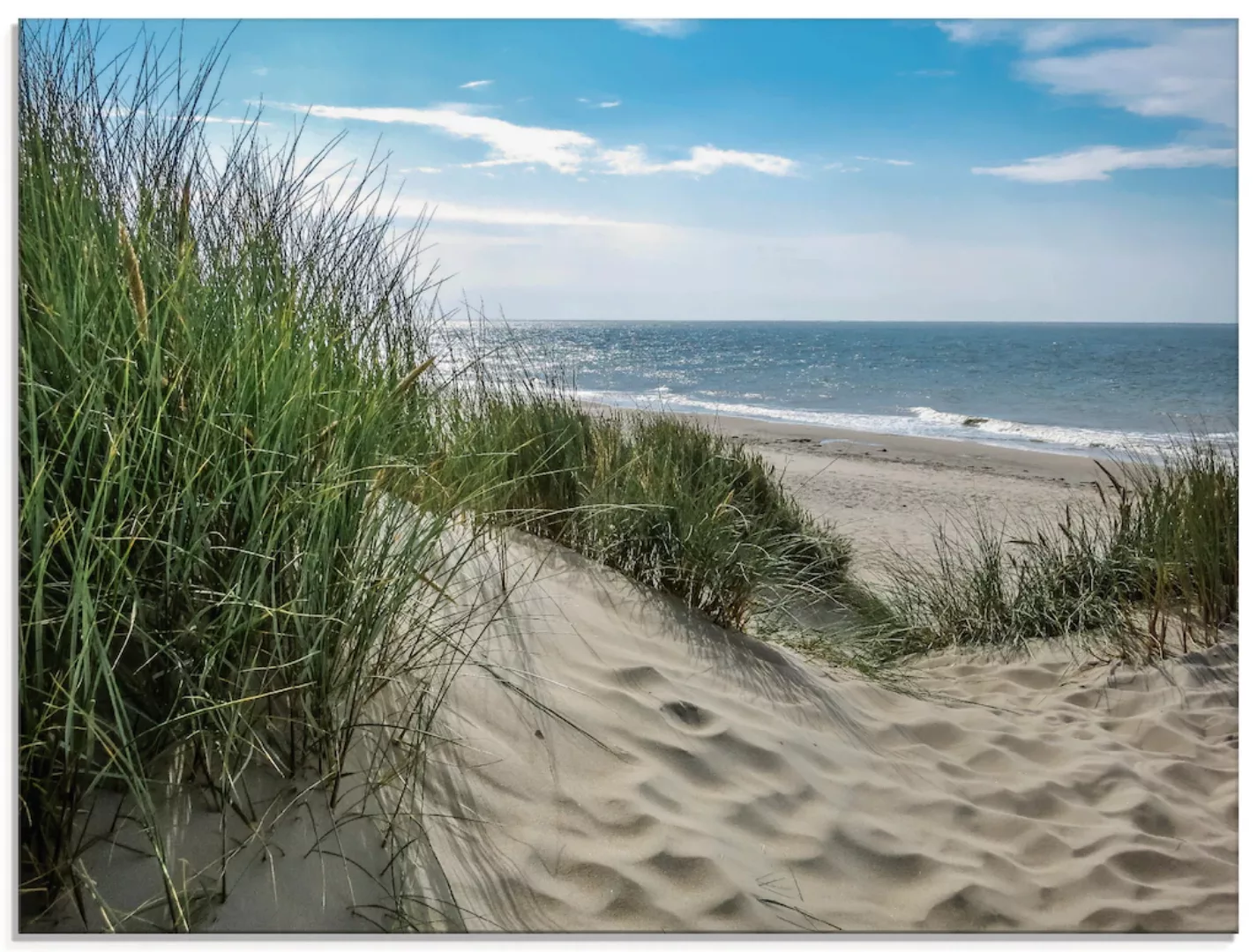 Artland Glasbild »Dünenlandschaft im Sommer an der Nordsee«, Strand, (1 St. günstig online kaufen