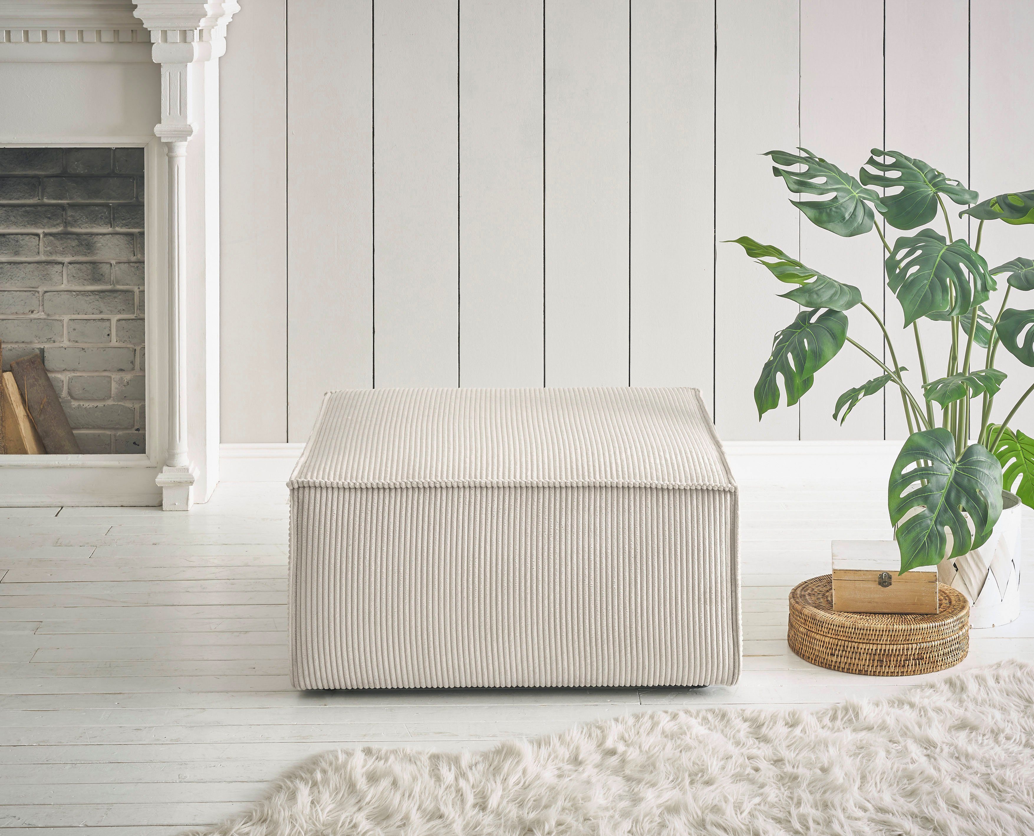 Home affaire Hocker "SHERWOOD", Hocker quadratisch, ideale Ergänzung zum Lo günstig online kaufen