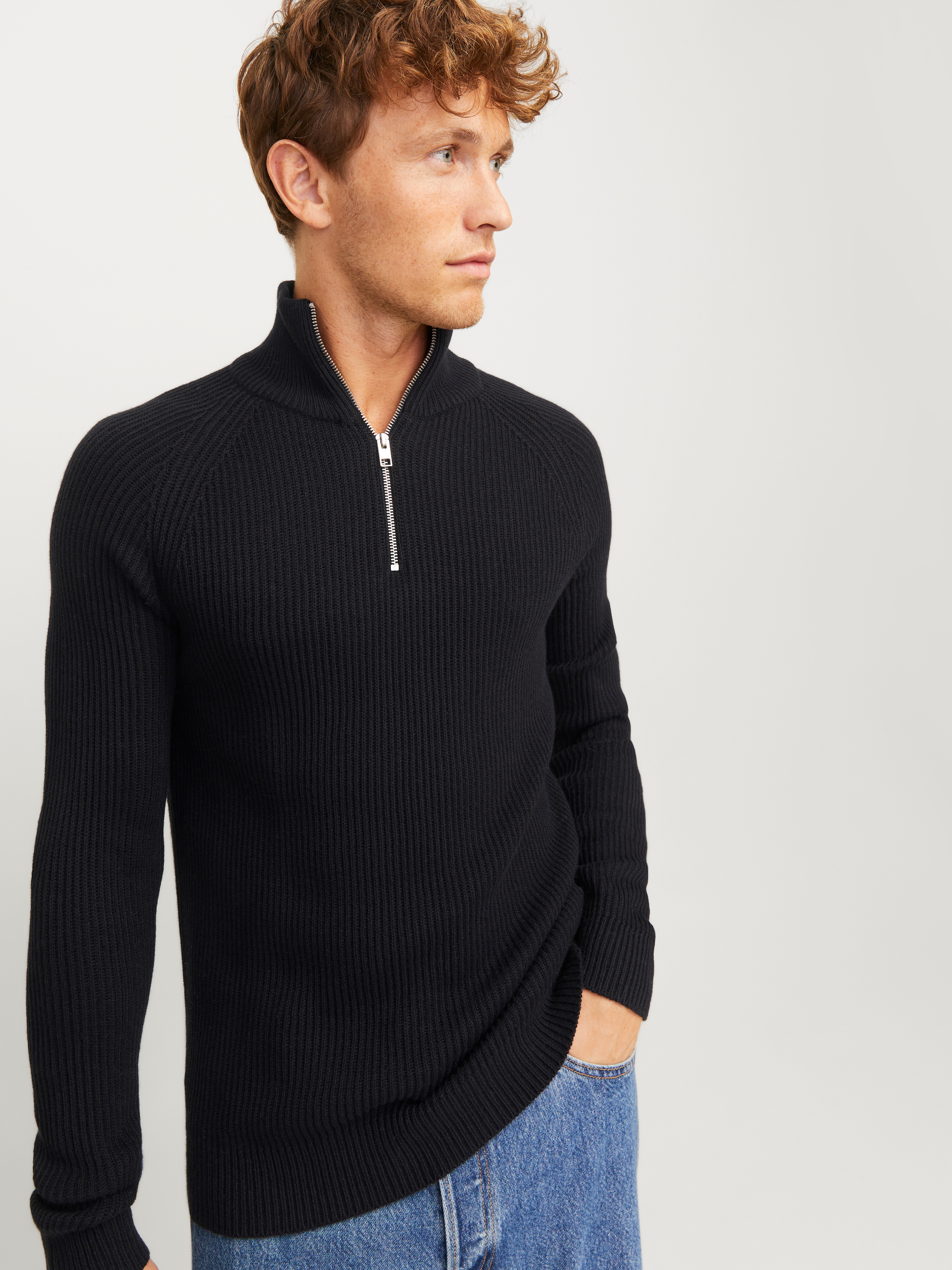 Jack & Jones Troyer JJPANNEL KNIT HALF ZIP AW24 günstig online kaufen