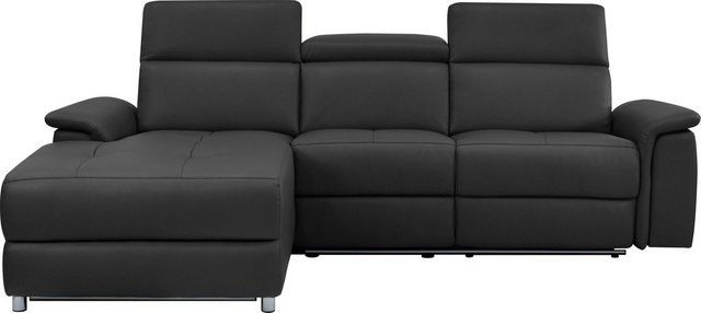 Places of Style Ecksofa Pareli, L-Form, 259cm,m. Recamiere, Echtleder, Kuns günstig online kaufen