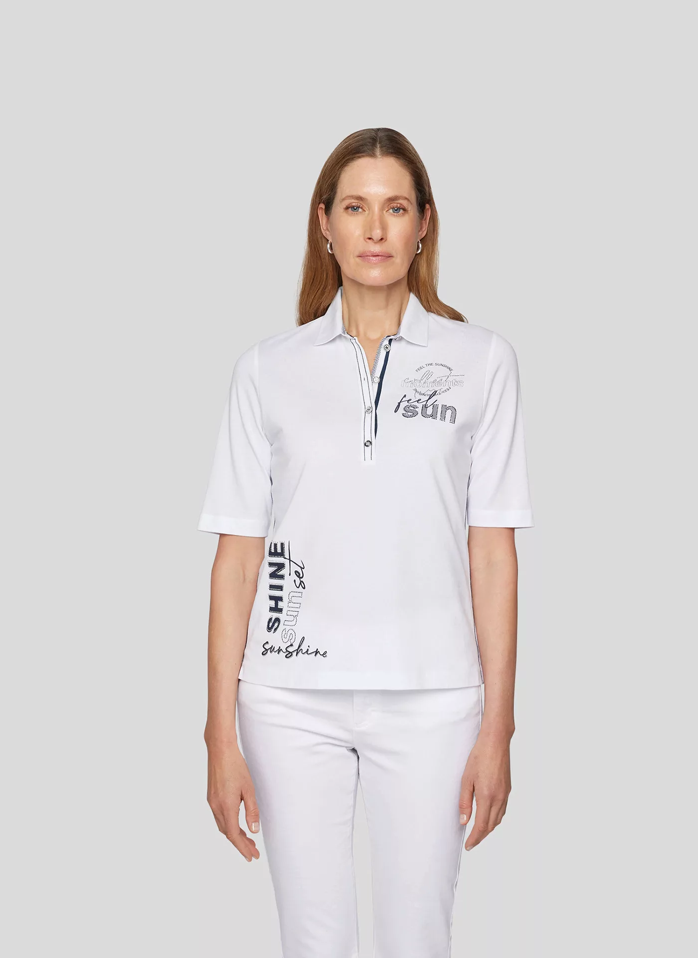 Rabe Print-Shirt "RABE Polo-Shirt mit Wording" günstig online kaufen