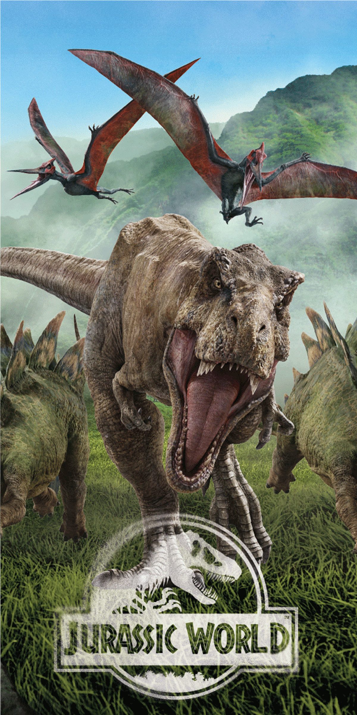 Jurassic World Strandtuch Baumwolle Strandtuch Frottee günstig online kaufen