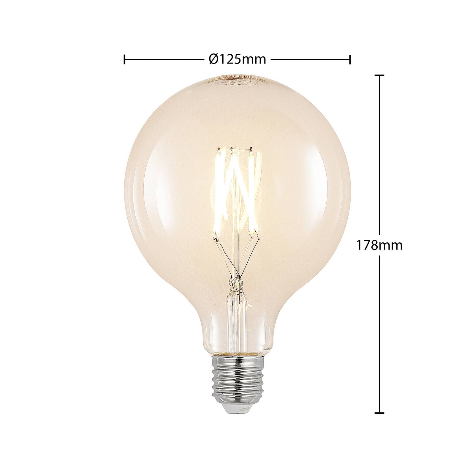 LED-Lampe E27 6W 2.700K G125 Globe, Filament, klar günstig online kaufen