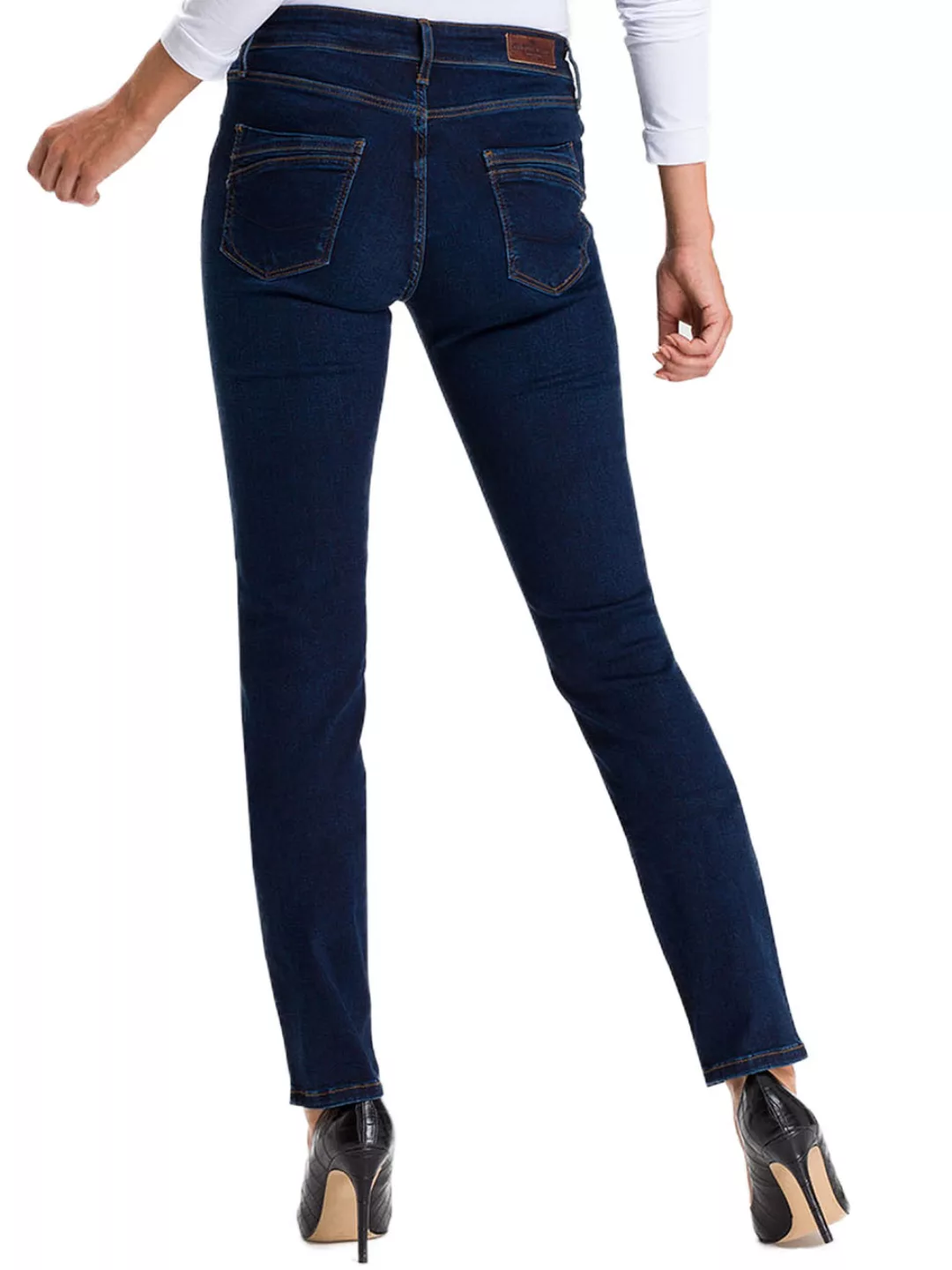 Cross Jeans Damen Jeans Anya - Slim Fit - Blau - Dark Blue günstig online kaufen