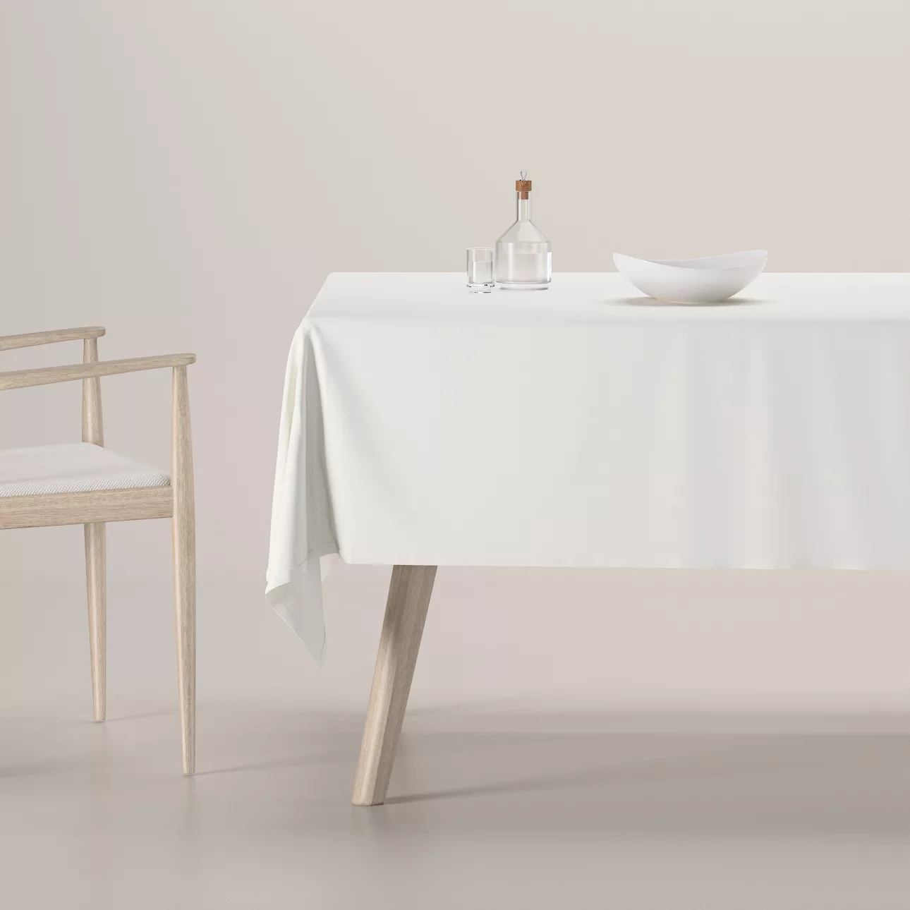 Rechteckige Tischdecke, weiss, Cotton Panama (702-49) günstig online kaufen