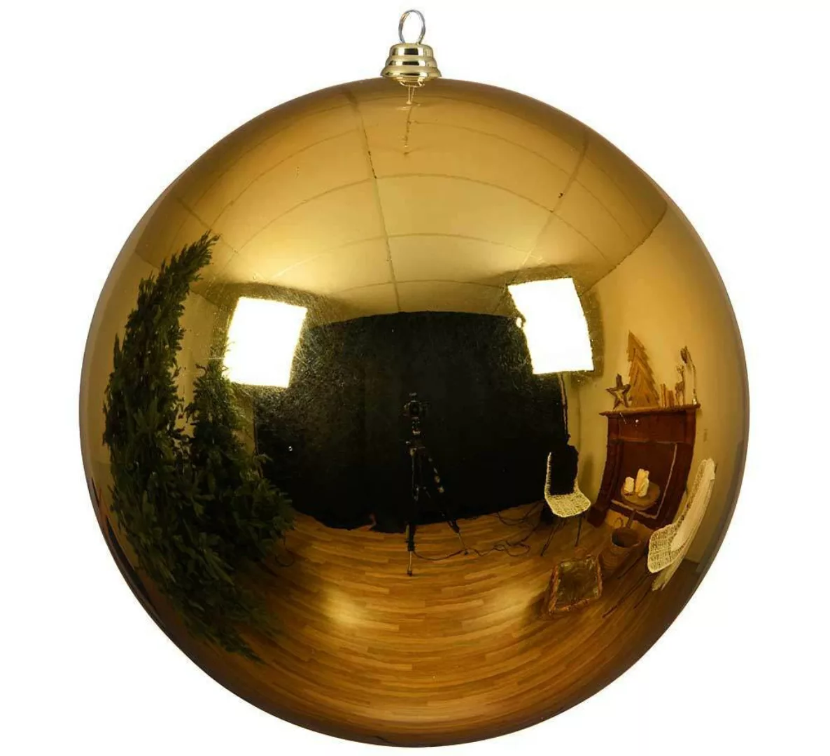 Riesige XXL Christbaumkugel Gold Weihnachtskugel 40cm für Draußen Wetterfes günstig online kaufen