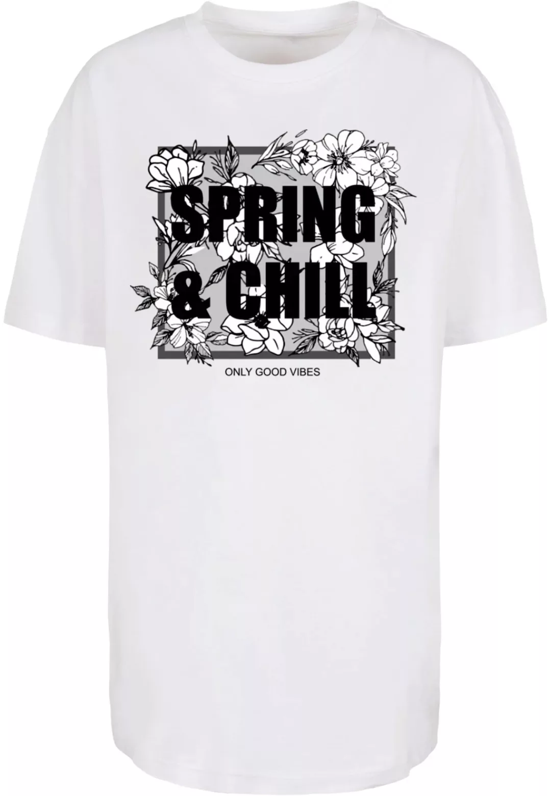 Merchcode T-Shirt "Merchcode Damen Ladies Spring And Chill Oversized Boyfri günstig online kaufen