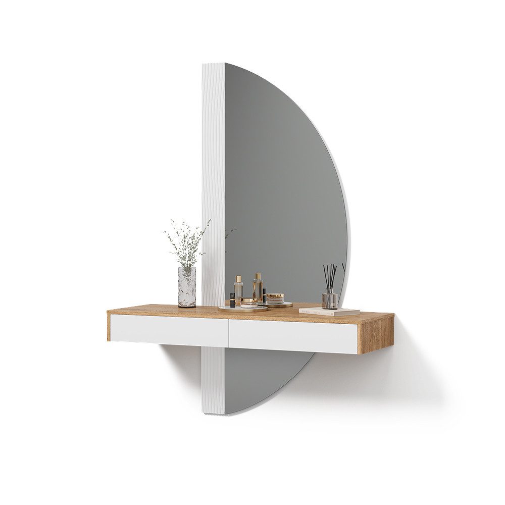 Livinity® Schminktisch Ascona, Weiß/Eiche, 120 cm günstig online kaufen