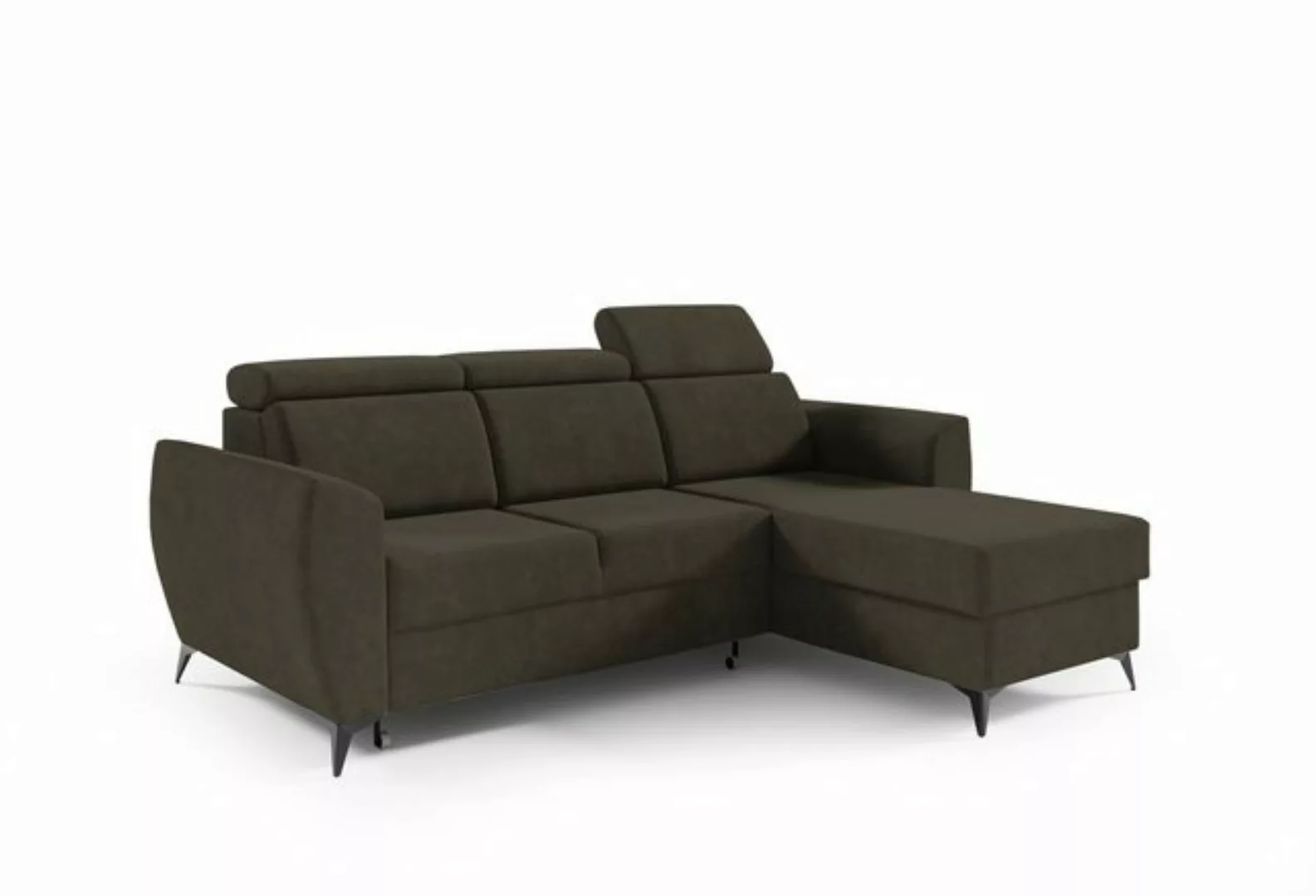 MOEBLO Ecksofa TESLIN I, Couch für Wohnzimmer, Schlafsofa Sofagarnitur Sofa günstig online kaufen