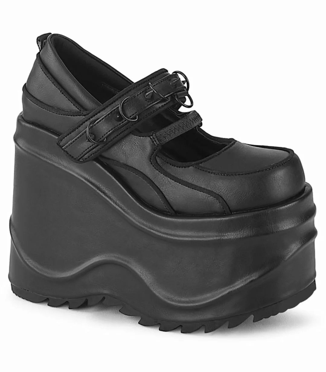 Plateau Boots WAVE-48 Schwarz Matt (Schuhgröße: EUR 39) günstig online kaufen