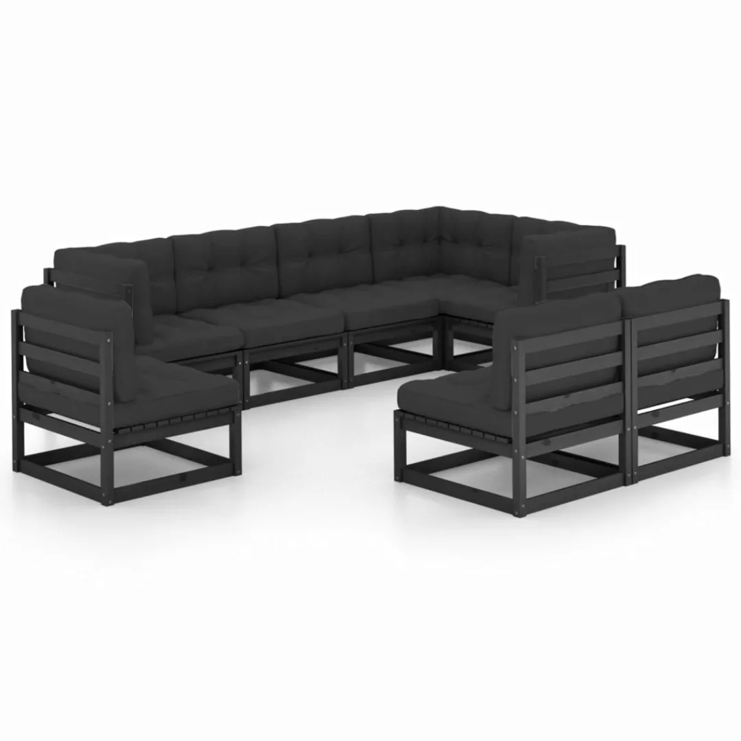 8-tlg. Garten-lounge-set Mit Kissen Kiefer Massivholz günstig online kaufen