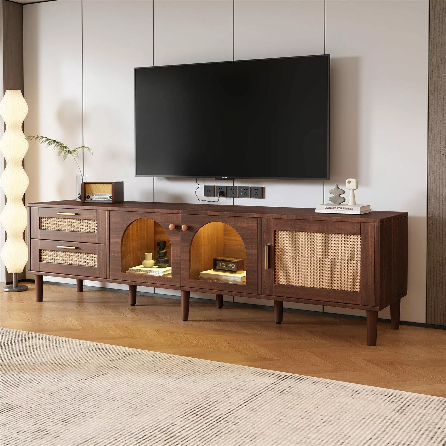 autolock TV-Schrank TV-Konsolentisch mit echtem Rattandesign,TV-Board günstig online kaufen