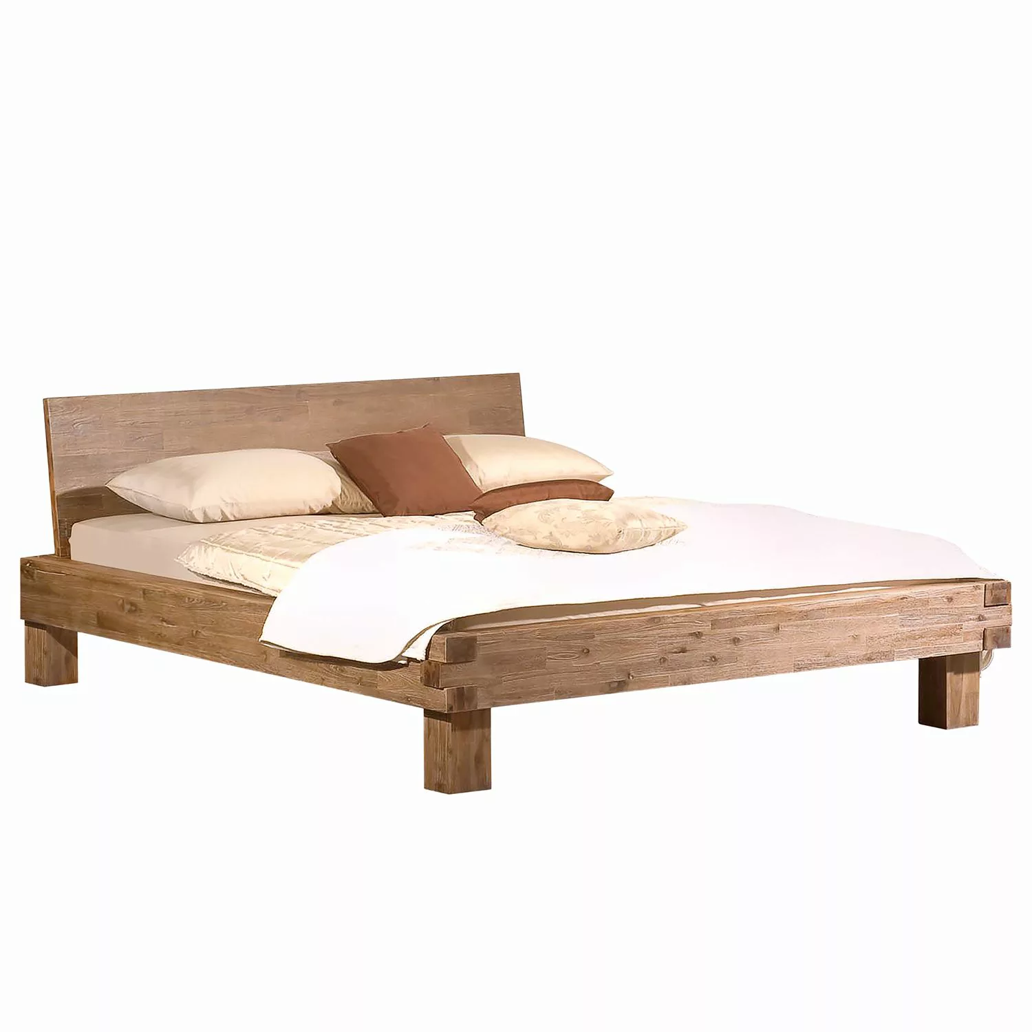 home24 Neue Modular Bett San Marcos 160x200 cm Massivholz Akazie günstig online kaufen
