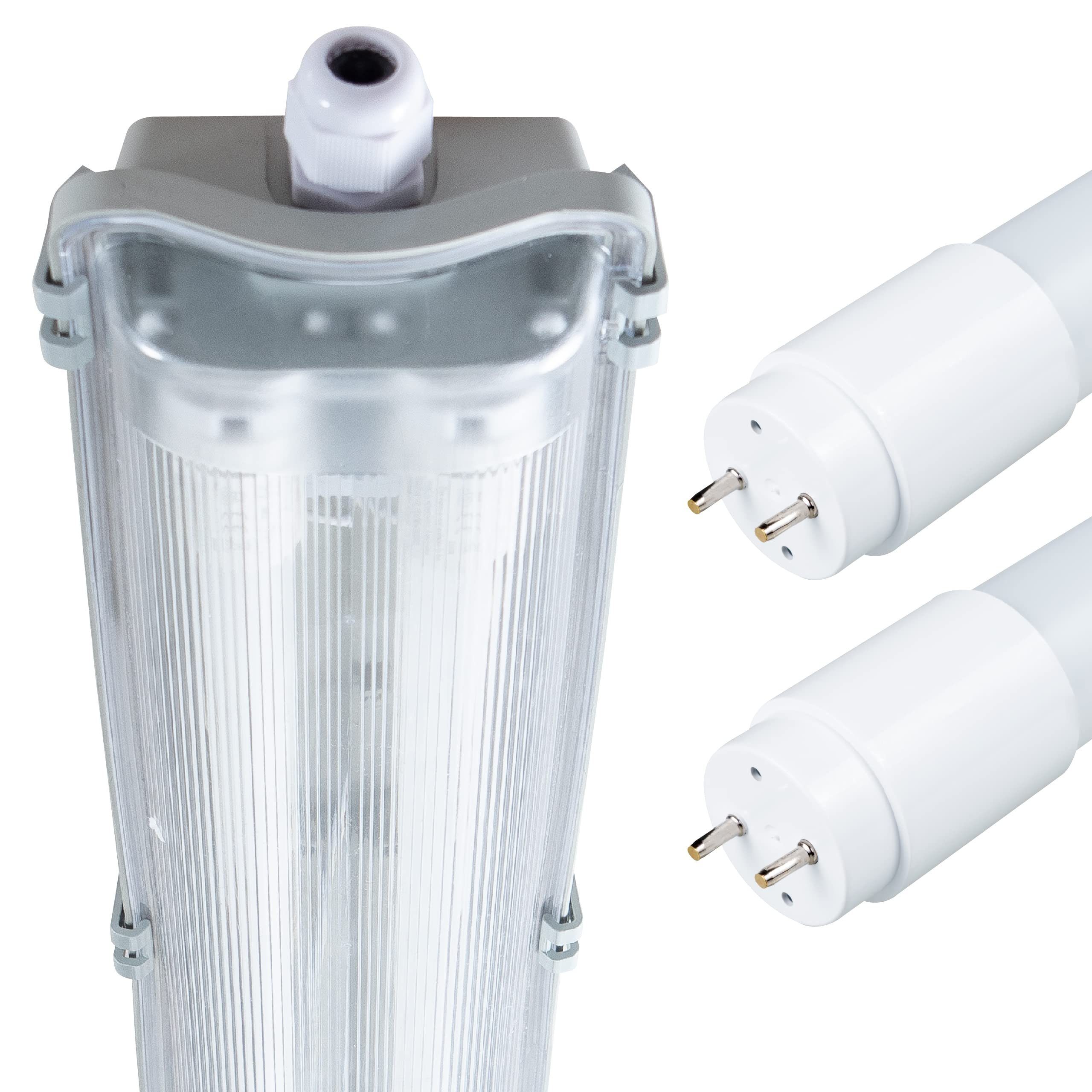 proventa LED Deckenleuchte Feuchtraumleuchte 120 cm, günstig online kaufen