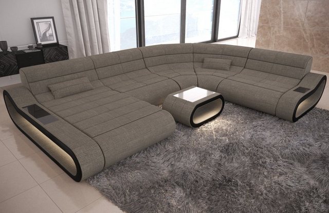 Sofa Dreams Wohnlandschaft Polster Sofa Stoff Couch Concept XXL U Form Stof günstig online kaufen