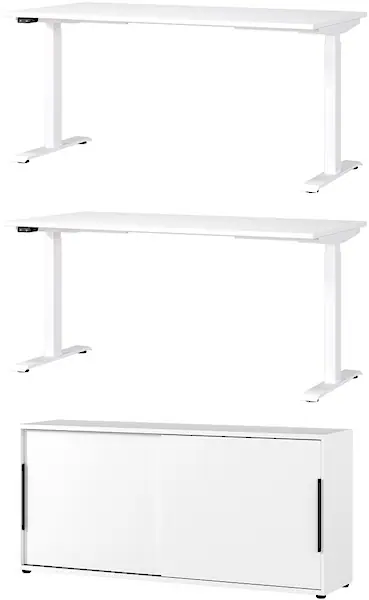 GERMANIA Büromöbel-Set "Mailand", (3 tlg.), inkl. 2 Schreibtischen und Schi günstig online kaufen