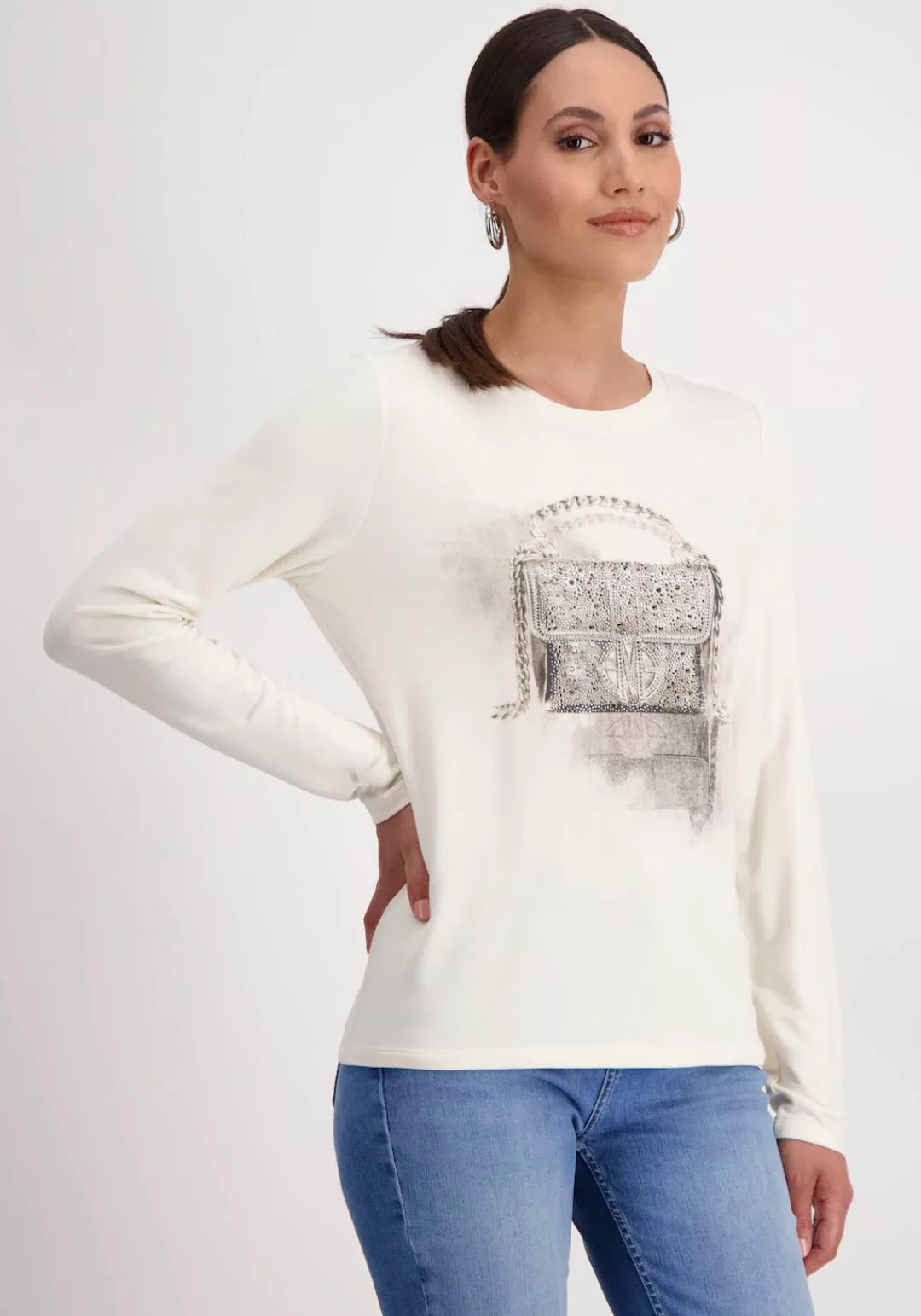 Monari Langarmshirt Pullover almond günstig online kaufen