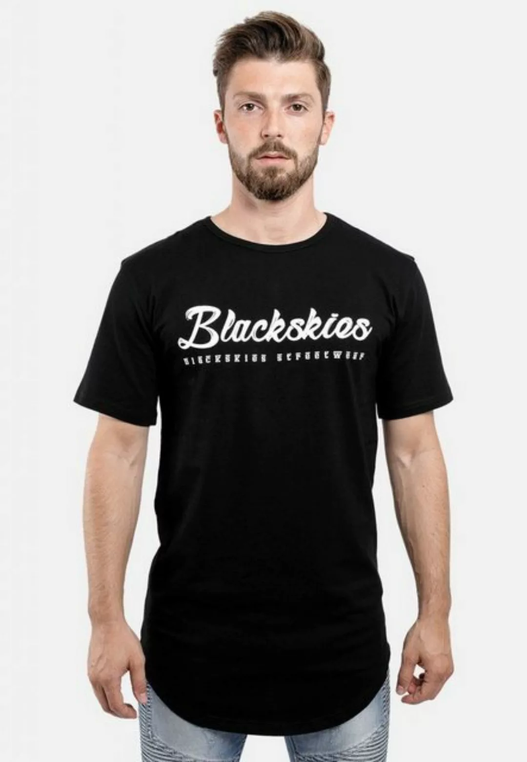Blackskies T-Shirt Printed Longshirt T-Shirt Clouds Schwarz Small günstig online kaufen