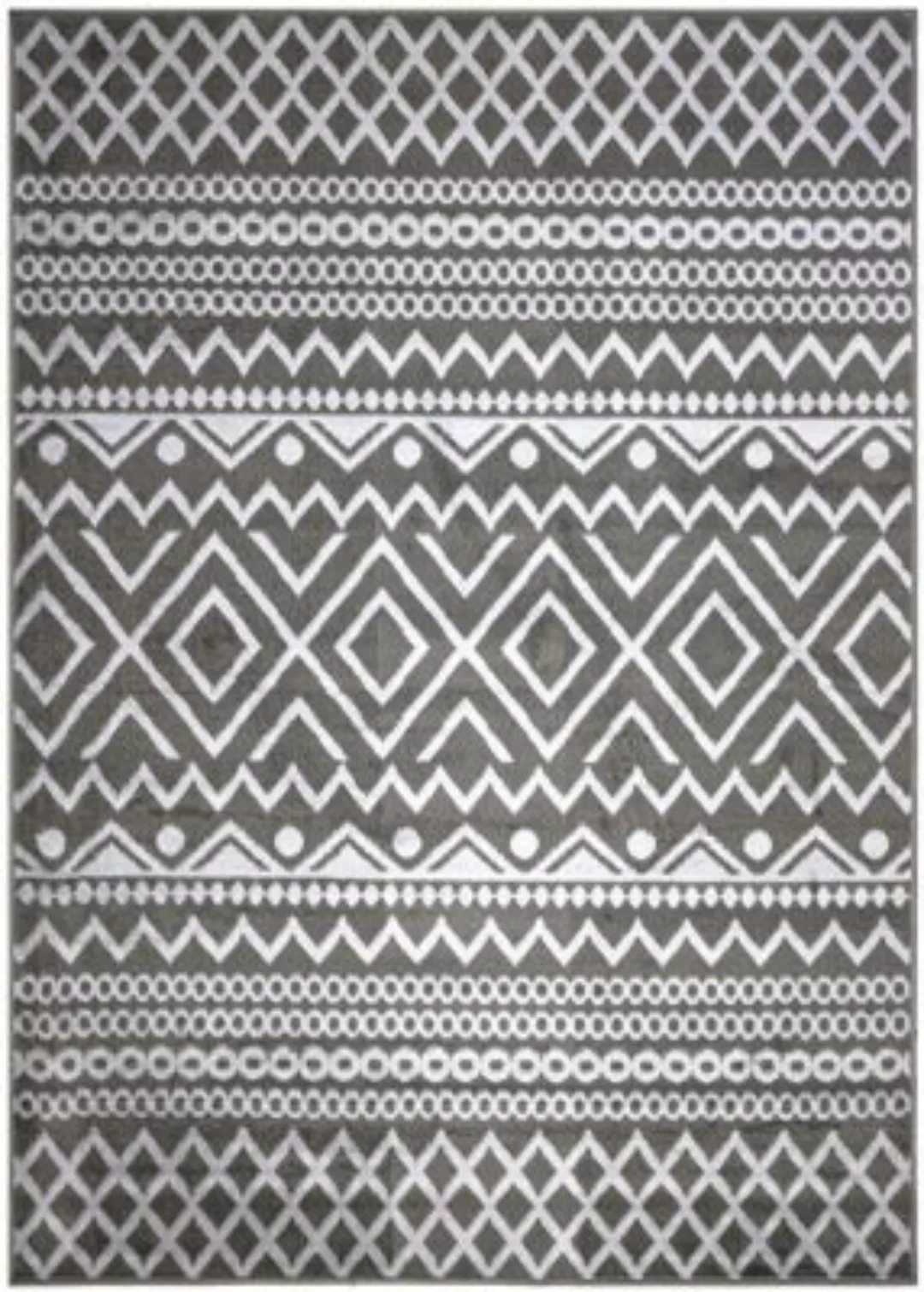 Carpetilla Designteppich Floransa Boho Kurzflor grau Gr. 200 x 290 günstig online kaufen