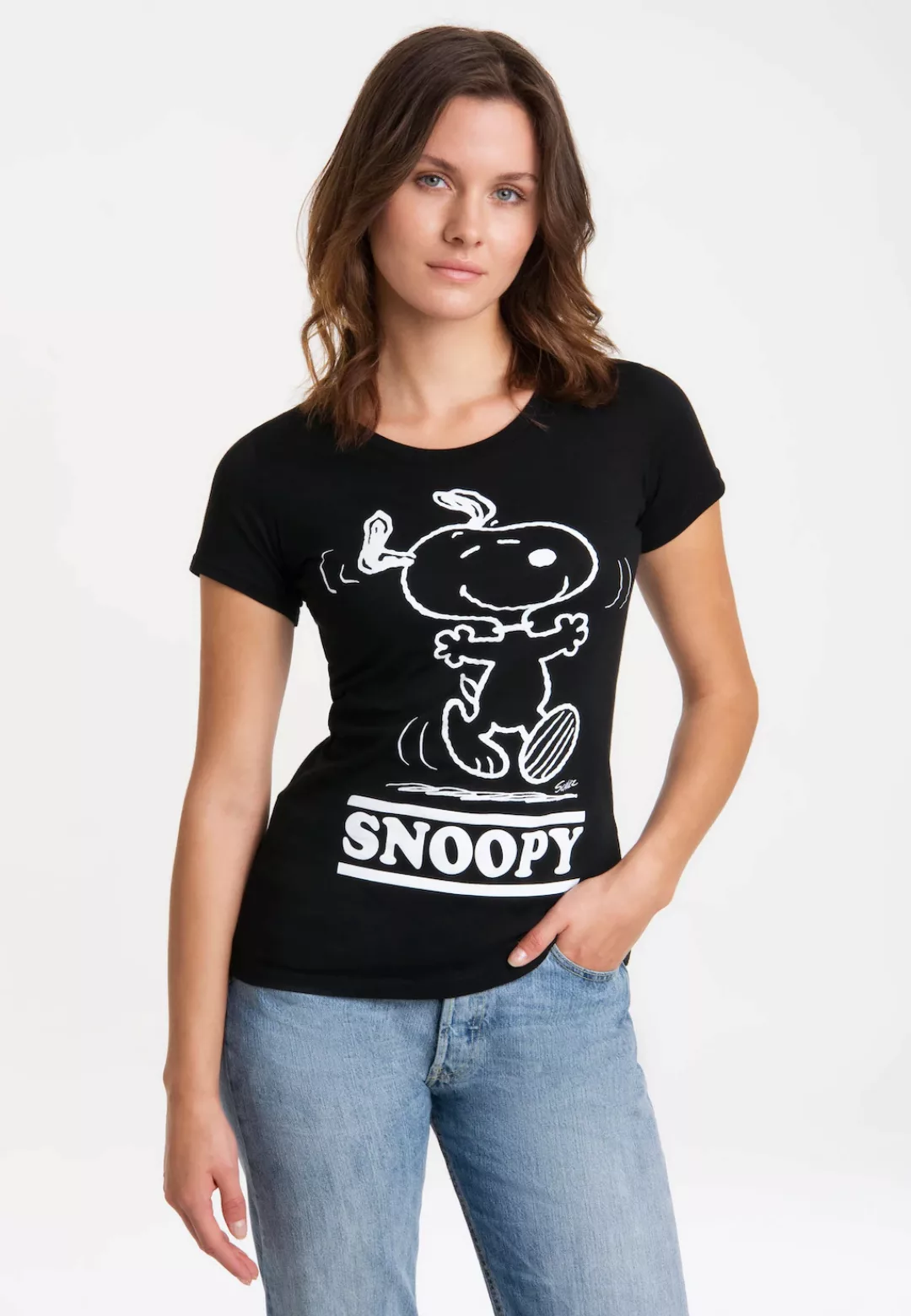 LOGOSHIRT T-Shirt "Snoopy - Happy", mit lizenziertem Original-Print günstig online kaufen