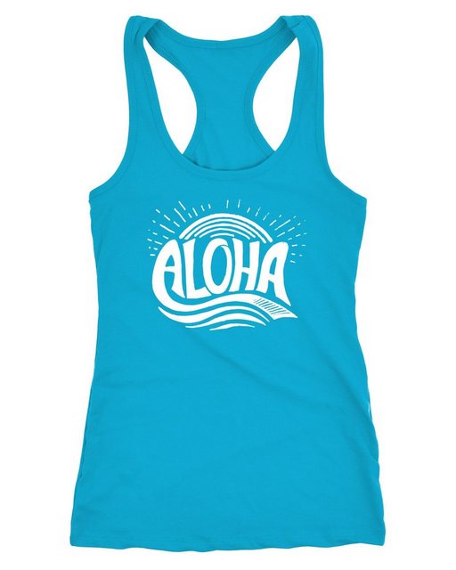 Neverless Tanktop Damen Tank-Top Aloha Wellen Surfing Sommer Racerback Neve günstig online kaufen