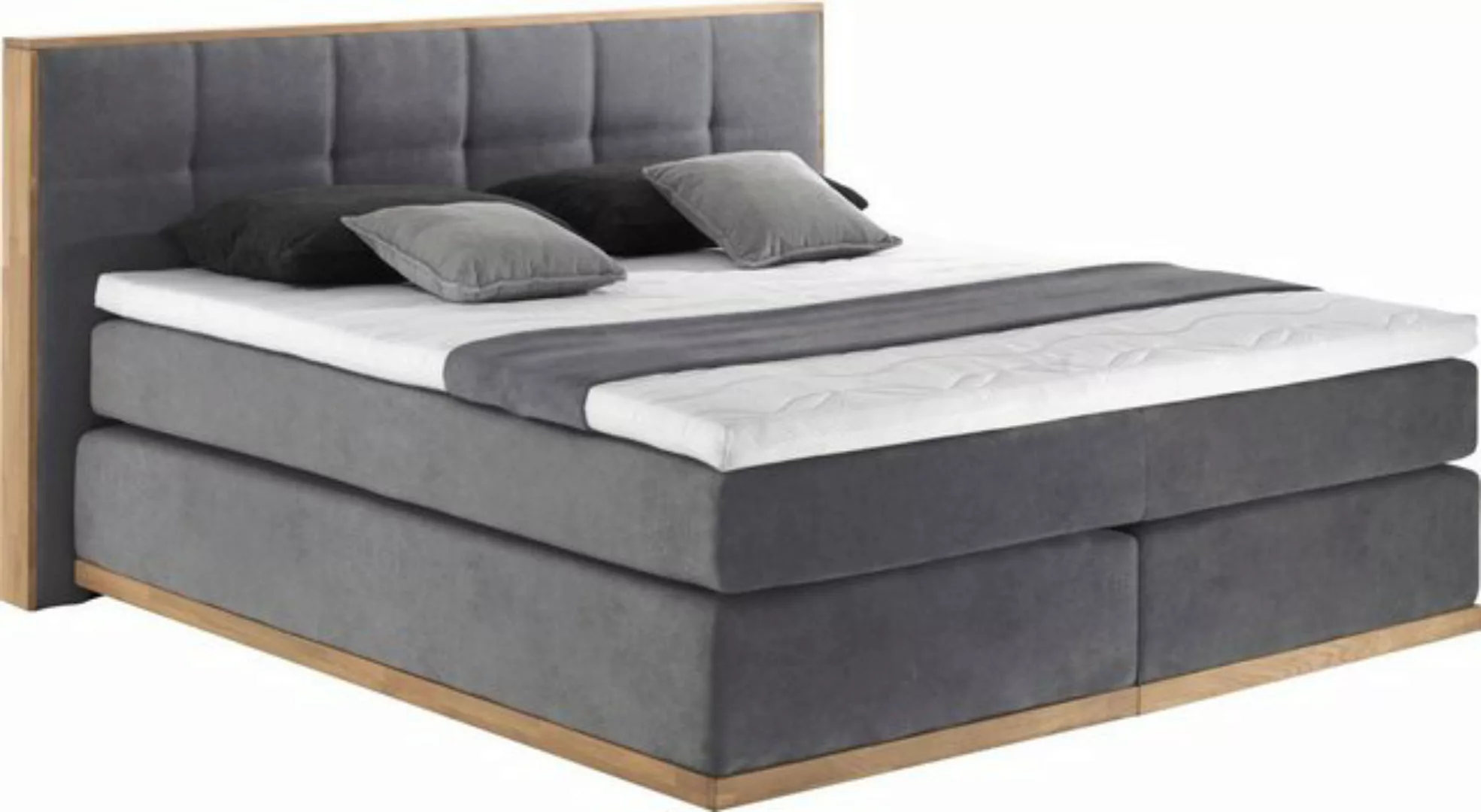 Places of Style Boxspringbett "Vinton", aus massiver Eiche, verschiedene Hä günstig online kaufen