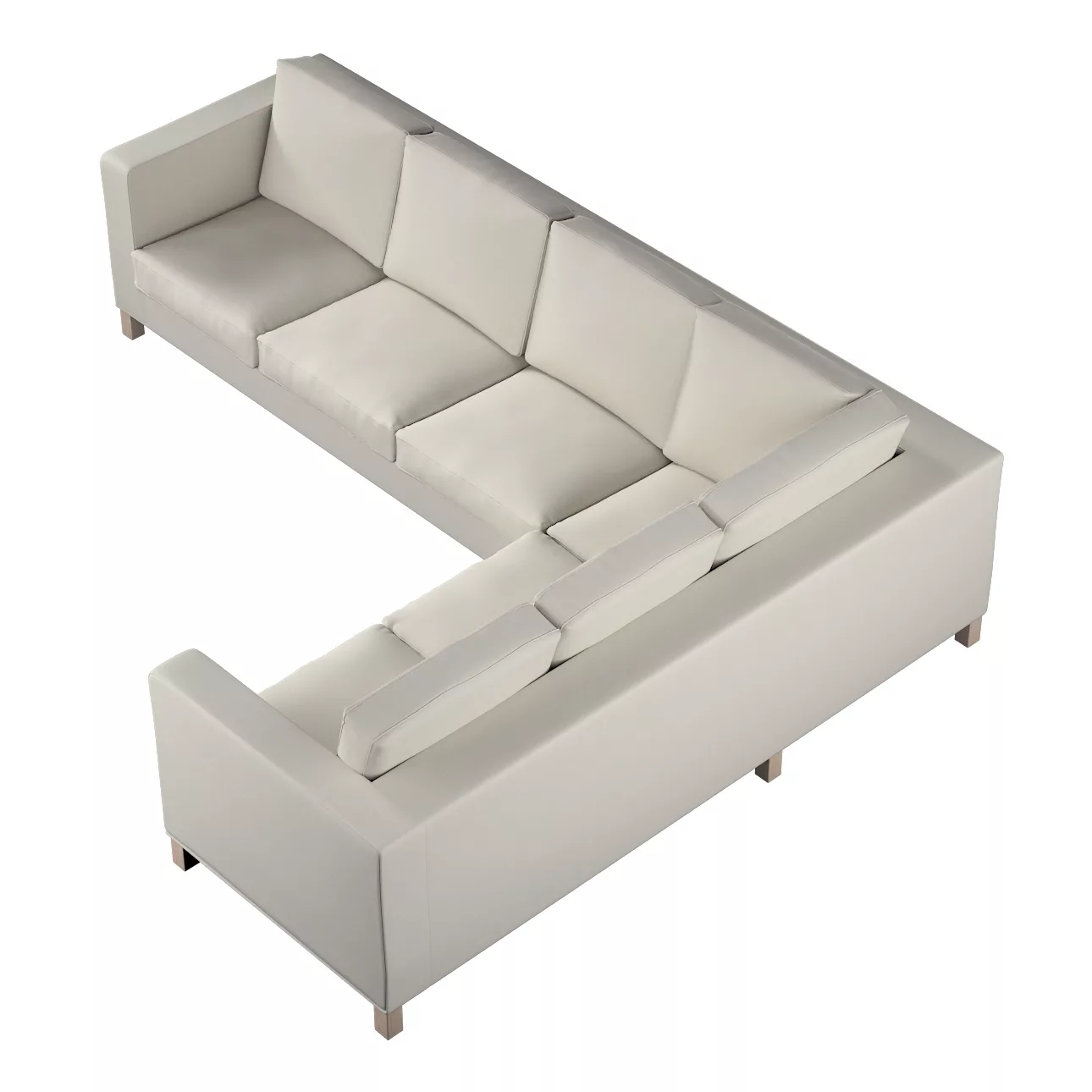 Bezug für Karlanda Sofa Ecke links, hellgrau , 36cm x 30cm x 50cm, Cotton P günstig online kaufen