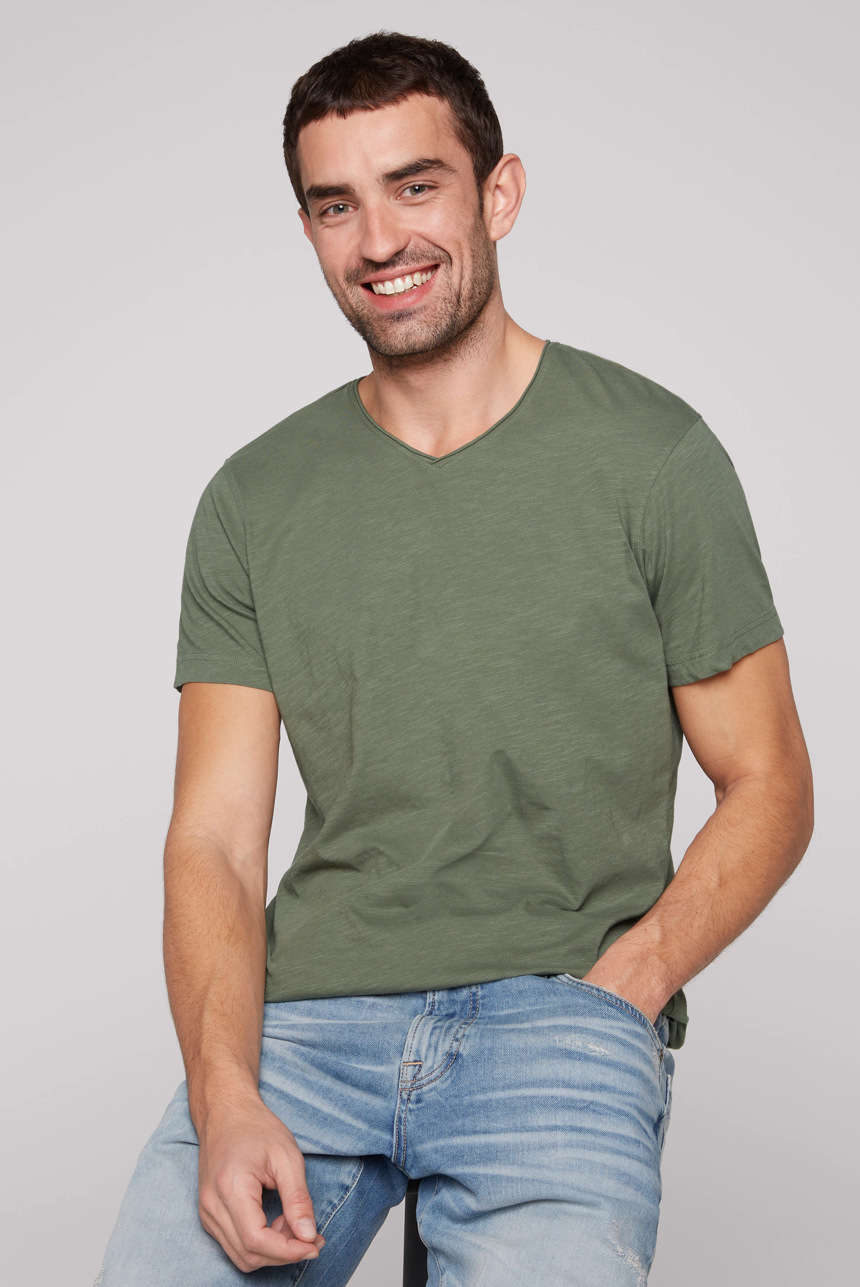 CAMP DAVID V-Shirt, aus Baumwolle günstig online kaufen