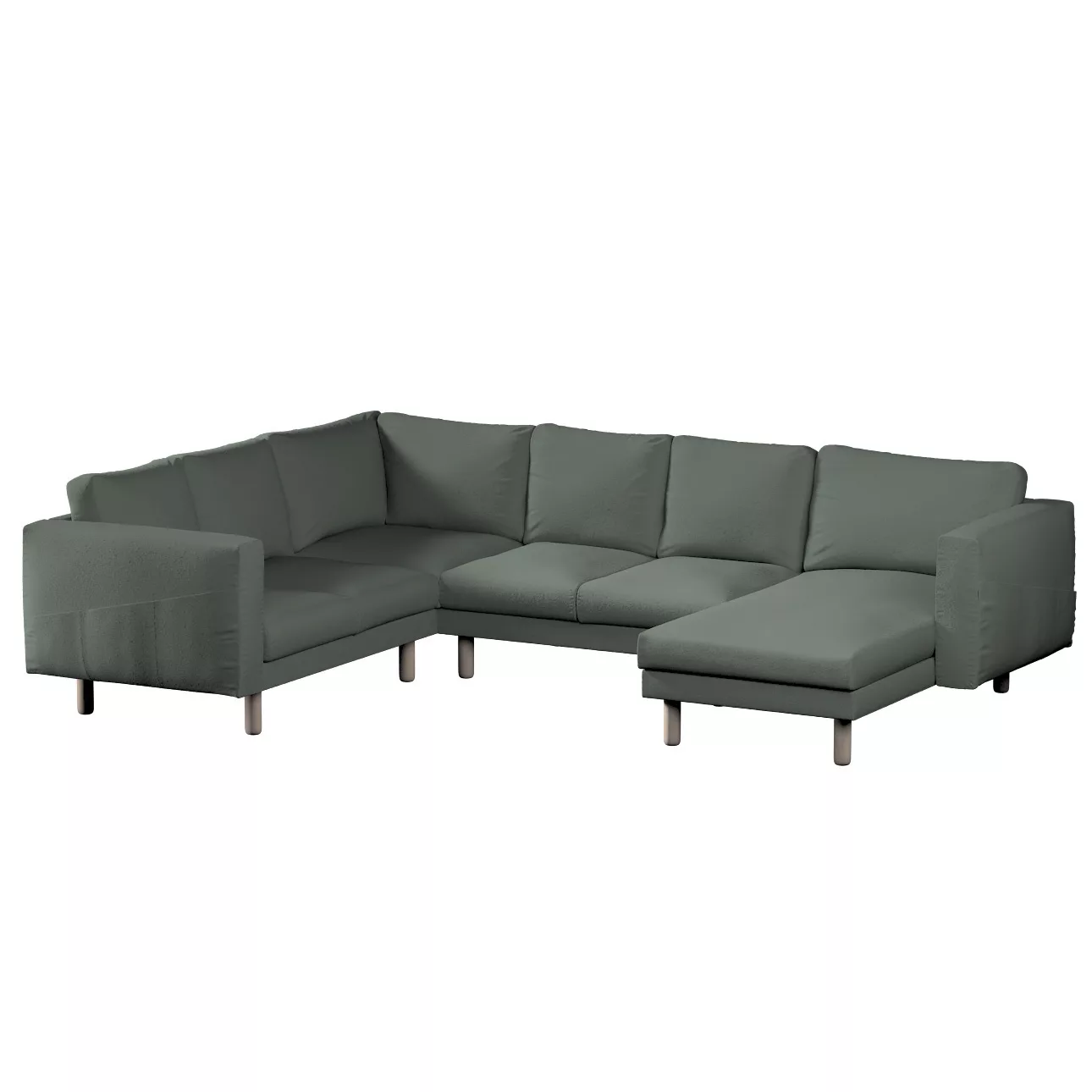 Bezug für Norsborg 5-Sitzer Ecksofa mit Recamiere, grün, Norsborg Bezug für günstig online kaufen