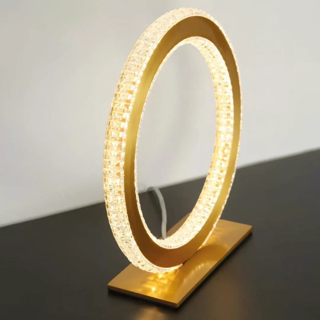 LED Tischleuchte Cilion in Messing 2x 10W 1276lm günstig online kaufen