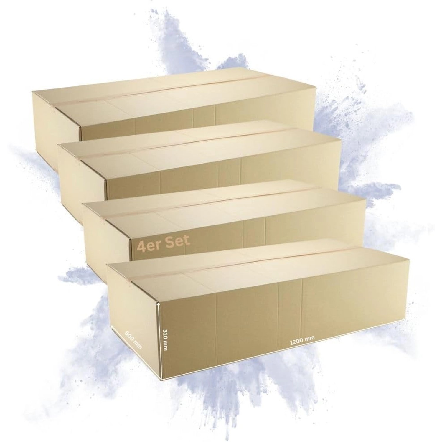 PROREGAL 4x Versandkarton 2-Wellig LxBxH 1200 x 600 x 310 mm Belastbar Bis günstig online kaufen