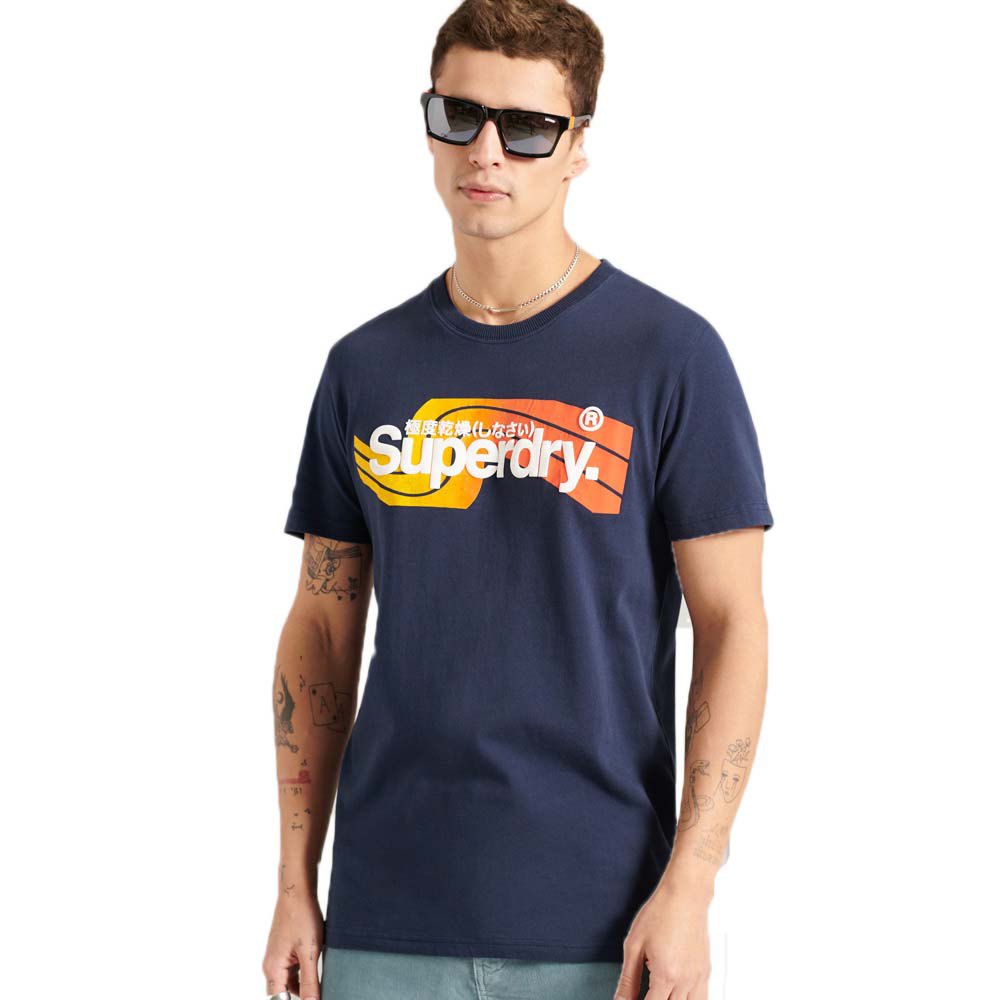Superdry Core Logo Cali 220 Kurzärmeliges T-shirt M Nautical Navy günstig online kaufen