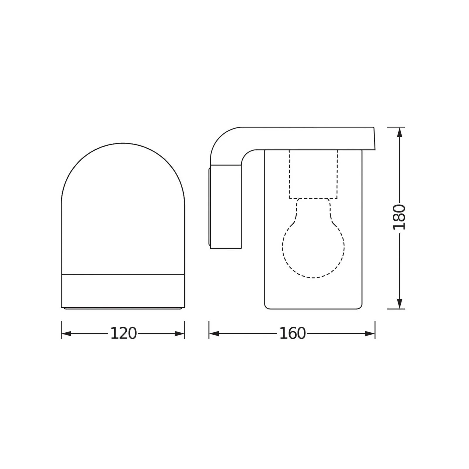 OSRAM Außenwandlampe ENDURA CLASSIC CASCADE, Glas amber IP44 günstig online kaufen