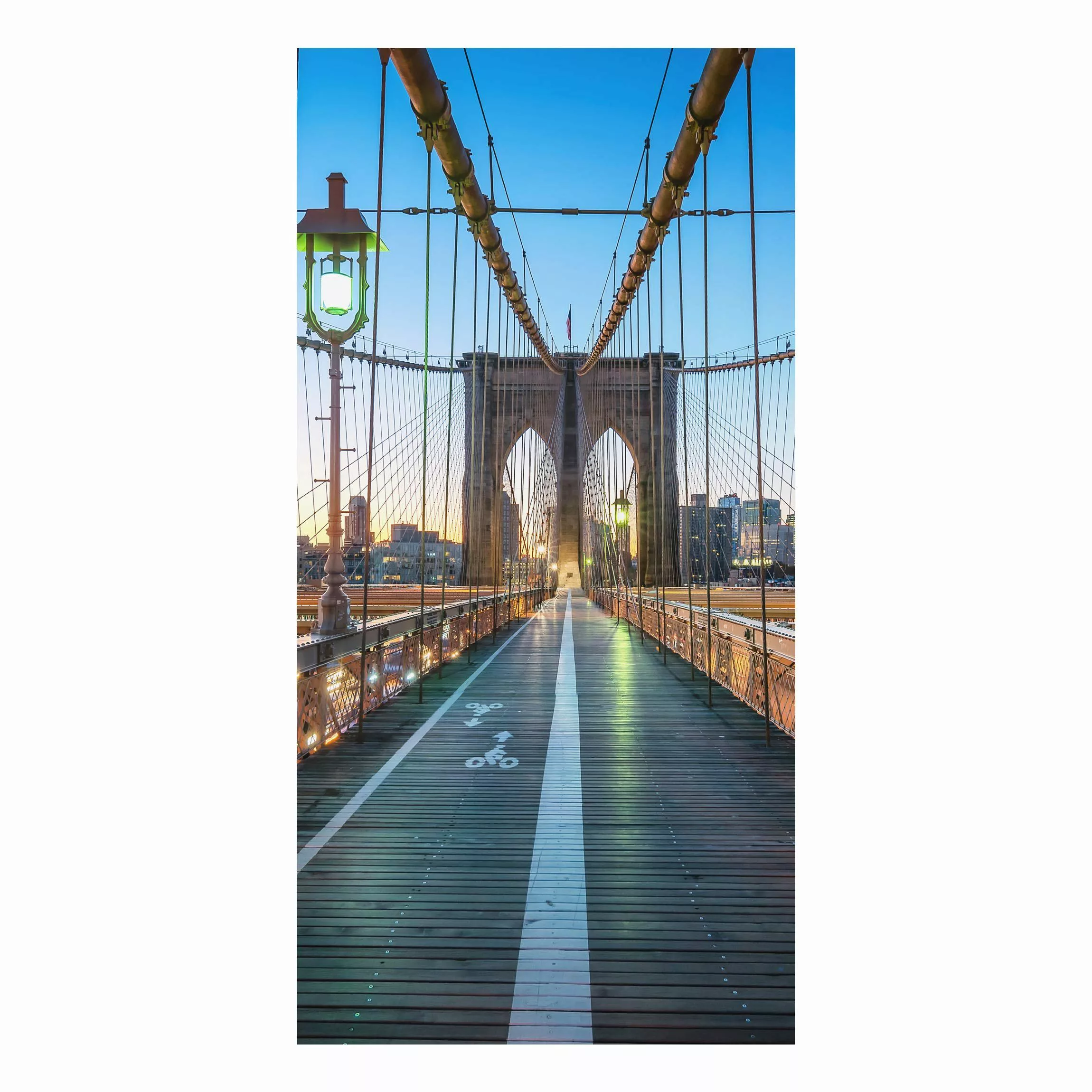 Alu-Dibond Bild Morgenblick von der Brooklyn Bridge günstig online kaufen