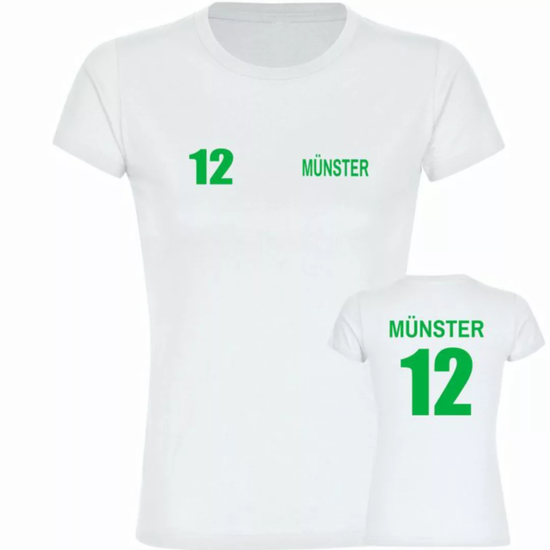 multifanshop T-Shirt Damen Münster - Trikot Nummer 12 - Frauen günstig online kaufen