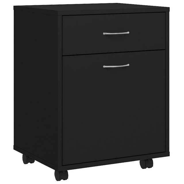 vidaXL Aktenschrank Rollschrank Schwarz 45x38x54 cm Spanplatte günstig online kaufen