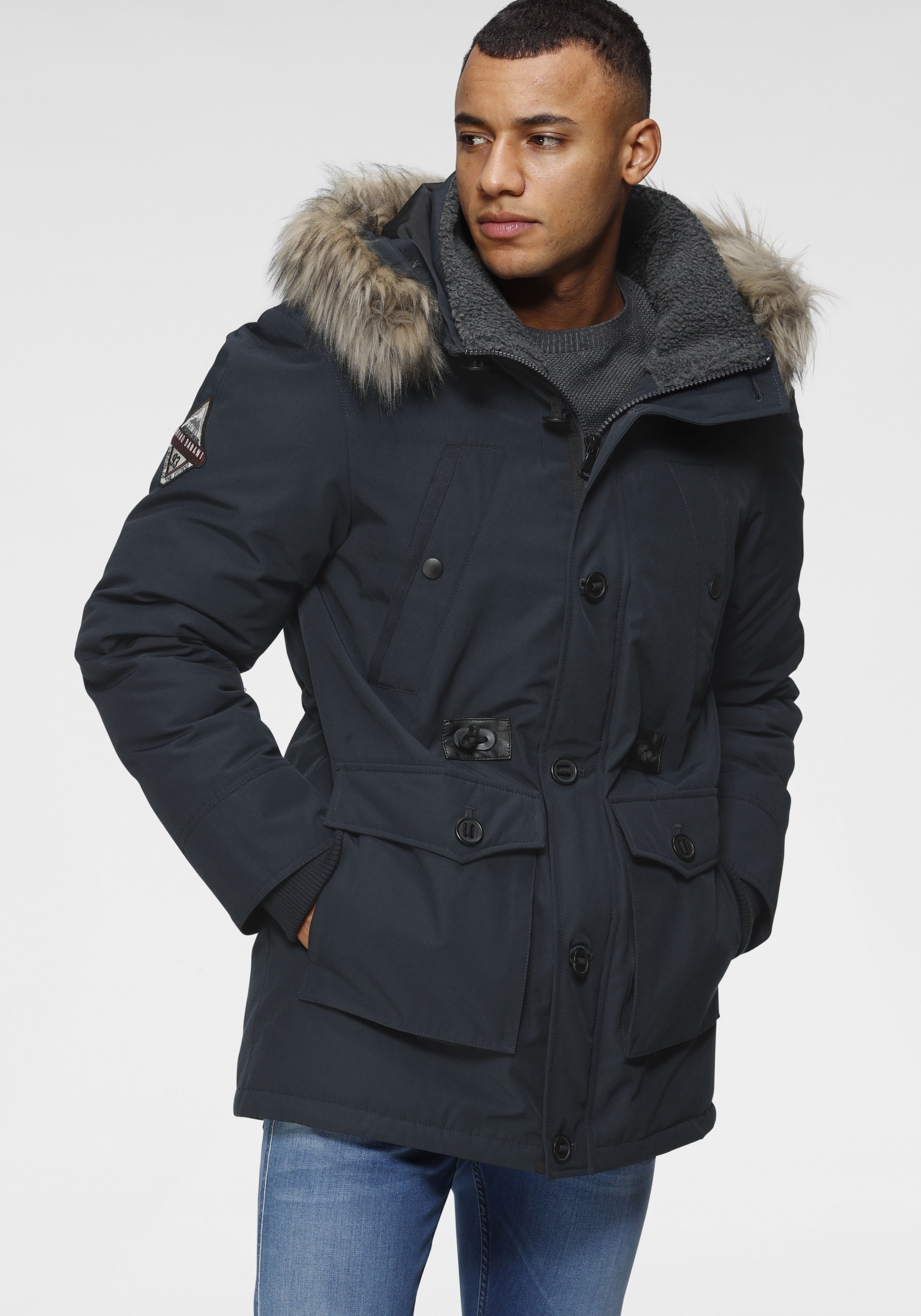 Bruno Banani Parka, mit Kapuze günstig online kaufen