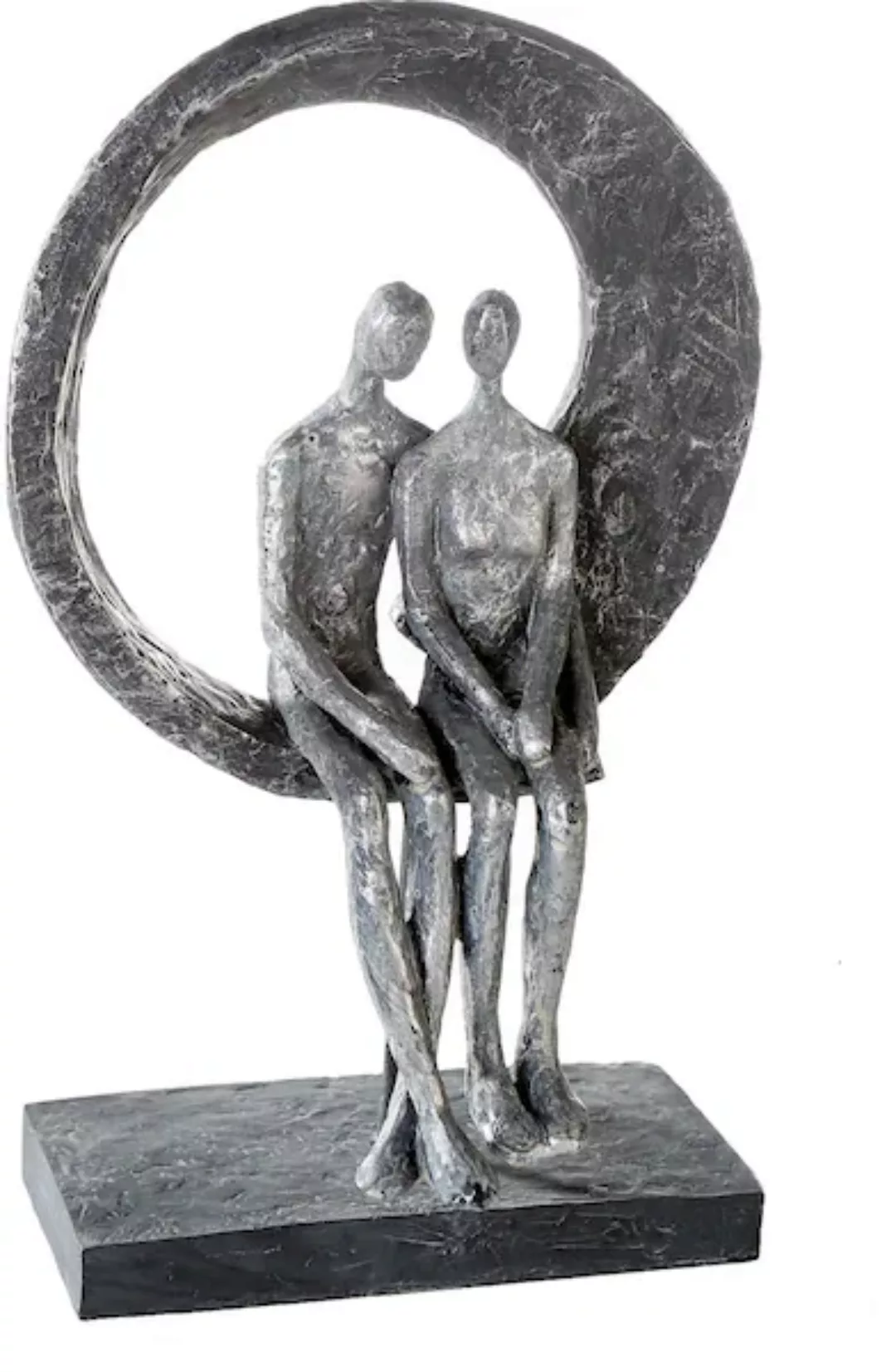 Casablanca by Gilde Dekofigur »Skulptur Love Place, silber«, silberfarben, günstig online kaufen