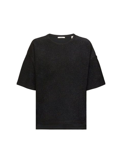 Esprit T-Shirt Oversize-T-Shirt mit Glitzereffekt (1-tlg) günstig online kaufen